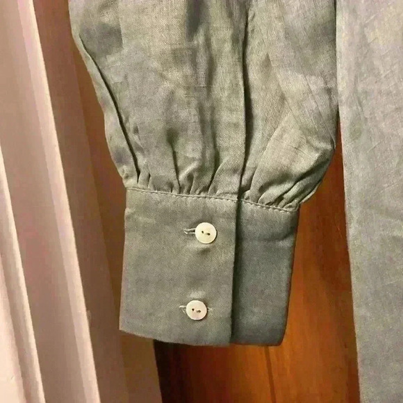 Harshman Women’s Bloom Dress in Olive Green  Linen XS - Picture 8 of 8